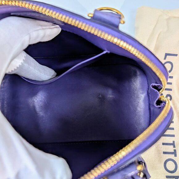 Louis Vuitton Purple Alma BB in Ostrich Leather - Picture 16 of 16